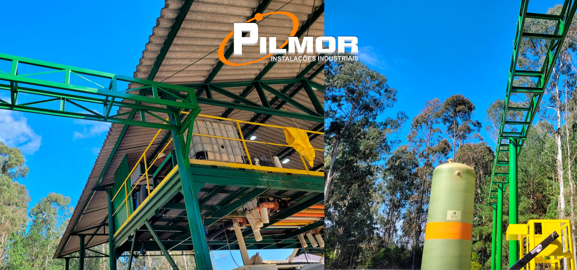 Estrutura industrial da Pilmor em operação